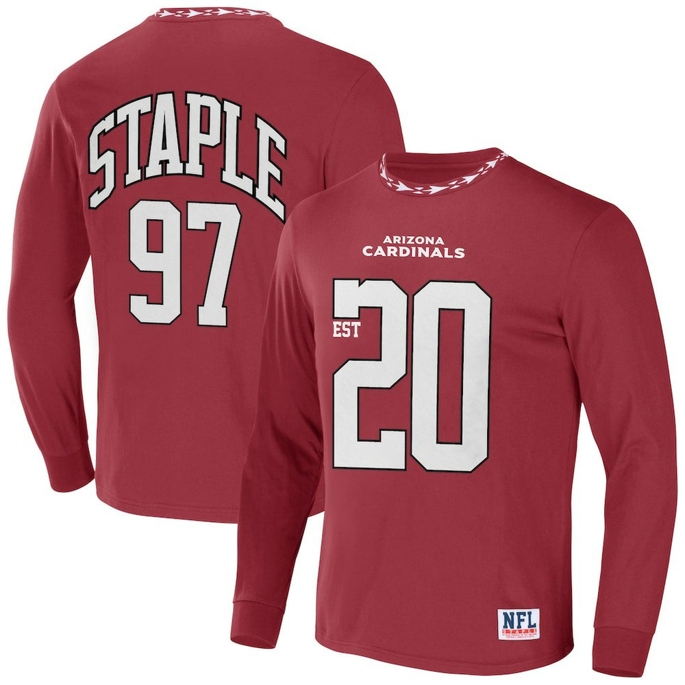 Arizona Cardinals NFL x Staple Core Team Long Sleeve T-Shirt - Red - NFL