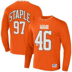 Cleveland Browns NFL x Staple Core Team Long Sleeve T-Shirt - Orange - NFL