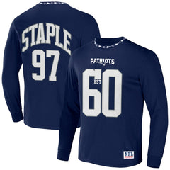 New England Patriots NFL x Staple Core Team Long Sleeve T-Shirt - Navy - NFL