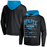 Carolina Panthers NFL x Staple Throwback Vintage Wash Pullover Hoodie - Black - NFL
