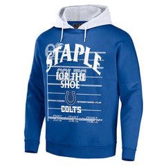Indianapolis Colts NFL x Staple Throwback Vintage Wash Pullover Hoodie - Blue - NFL