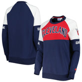 Cleveland Guardians Starter Women's Baseline Raglan Pullover Sweatshirt Discount