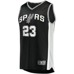 Fanatics Zach Collins San Antonio Spurs Fast Break Replica Jersey Icon Edition Black
