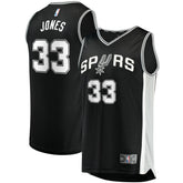 Fanatics Tre Jones San Antonio Spurs Fast Break Replica Jersey Icon Edition Black