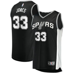 Fanatics Tre Jones San Antonio Spurs Fast Break Replica Jersey Icon Edition Black