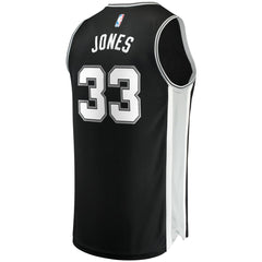 Fanatics Tre Jones San Antonio Spurs Fast Break Replica Jersey Icon Edition Black