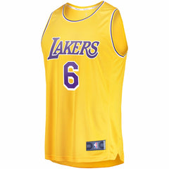 Fanatics LeBron James Los Angeles Lakers 2021/22 Fast Break Replica Jersey Icon Edition Gold