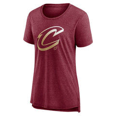Cleveland Cavaliers Women's Gradient Logo Tri-Blend T-Shirt Heather Wine
