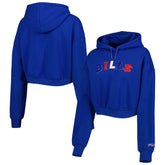 Buffalo Bills The Wild Collective Women's Cropped Pullover Hoodie - Royal - NFL