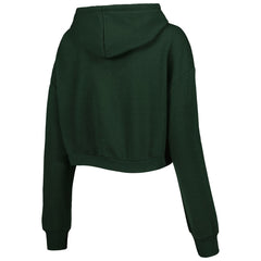 Green Bay Packers The Wild Collective Women's Cropped Pullover Hoodie - Green - NFL