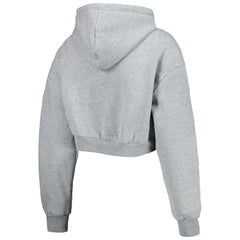 Los Angeles Chargers The Wild Collective Women's Cropped Pullover Hoodie - Gray - NFL