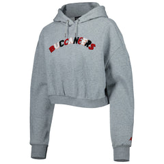 Tampa Bay Buccaneers The Wild Collective Women's Cropped Pullover Hoodie - Gray - NFL