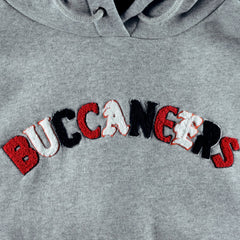 Tampa Bay Buccaneers The Wild Collective Women's Cropped Pullover Hoodie - Gray - NFL