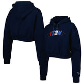 Tennessee Titans The Wild Collective Women's Cropped Pullover Hoodie - Navy - NFL