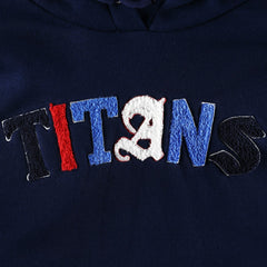Tennessee Titans The Wild Collective Women's Cropped Pullover Hoodie - Navy - NFL