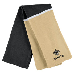 New Orleans Saints WEAR by Erin Andrews Women's Colorblock Cuffed Knit Hat with Pom and Scarf Set - Black - NFL