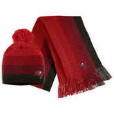 Tampa Bay Buccaneers WEAR by Erin Andrews Women's Ombre Pom Knit Hat and Scarf Set - Red - NFL