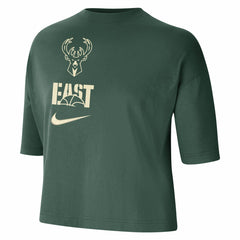Nike Milwaukee Bucks Women's Essential Boxy T-Shirt Hunter Green