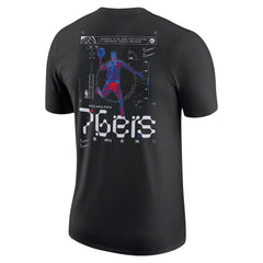 Nike Philadelphia 76ers Courtside Air Traffic Control Max90 T-Shirt Black
