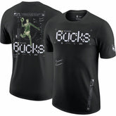 Nike Milwaukee Bucks Courtside Air Traffic Control Max90 T-Shirt Black