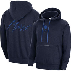 Nike Dallas Mavericks Courtside Versus Flight Pullover Hoodie Heather Navy
