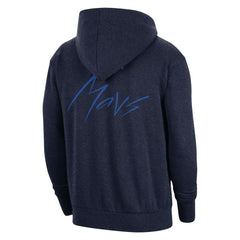 Nike Dallas Mavericks Courtside Versus Flight Pullover Hoodie Heather Navy