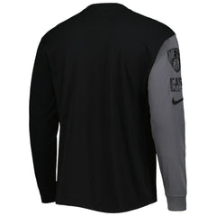 Nike Brooklyn Nets Courtside Versus Flight MAX90 Long Sleeve T-Shirt Black