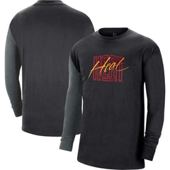 Nike Miami Heat Courtside Versus Flight MAX90 Long Sleeve T-Shirt Black