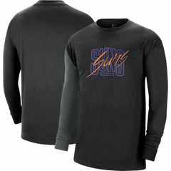 Nike Phoenix Suns Courtside Versus Flight MAX90 Long Sleeve T-Shirt Black