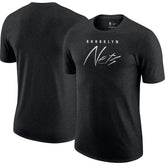 Nike Brooklyn Nets Courtside Versus Flight Max90 T-Shirt Heather Black