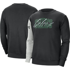 Nike Boston Celtics Courtside Versus Force & Flight Pullover Sweatshirt Black/Heather Gray