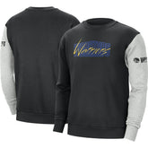 Nike Golden State Warriors Courtside Versus Force & Flight Pullover Sweatshirt Black/Heather Gray