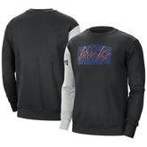 Nike New York Knicks Courtside Versus Force & Flight Pullover Sweatshirt Black/Heather Gray