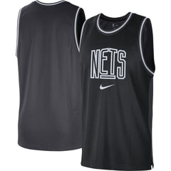 Nike Brooklyn Nets Courtside Versus Force Split DNA Performance Mesh Tank Top Black/Anthracite
