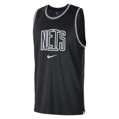 Nike Brooklyn Nets Courtside Versus Force Split DNA Performance Mesh Tank Top Black/Anthracite