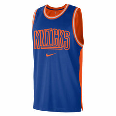 Nike New York Knicks Courtside Versus Force Split DNA Performance Mesh Tank Top Blue/Orange