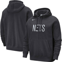 Nike Brooklyn Nets Courtside Versus Stitch Split Pullover Hoodie Anthracite