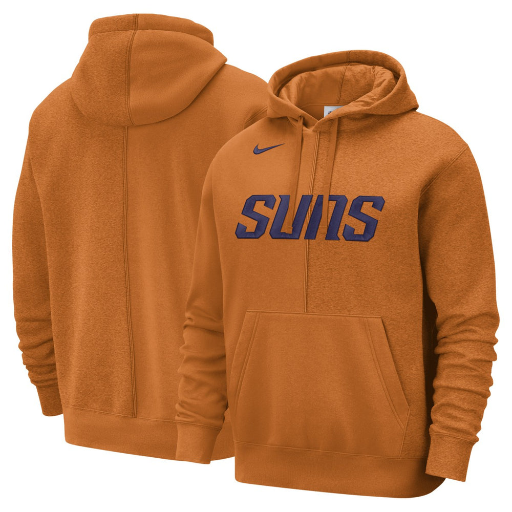 Nike Phoenix Suns Courtside Versus Stitch Split Pullover Hoodie Orange