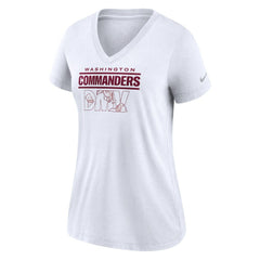 Washington Commanders Women's Hometown Collection Tri-Blend V-Neck T-Shirt - White - Nike