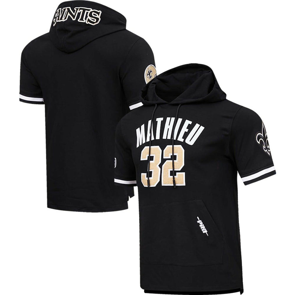 Tyrann Mathieu New Orleans Saints Pro Standard Player Name & Number Hoodie T-Shirt - Black - NFL