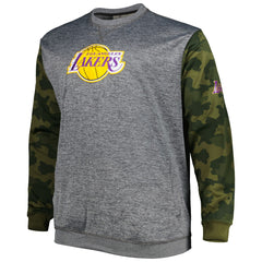 Fanatics Los Angeles Lakers Big & Tall Camo Stitched Sweatshirt Heather Charcoal