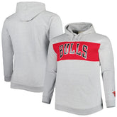 Fanatics Chicago Bulls Big & Tall Wordmark Pullover Hoodie Heather Gray