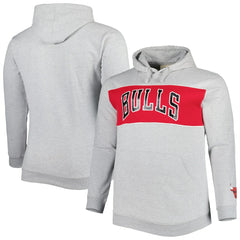 Fanatics Chicago Bulls Big & Tall Wordmark Pullover Hoodie Heather Gray