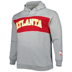 Fanatics Atlanta Hawks Big & Tall Wordmark Pullover Hoodie Heather Gray