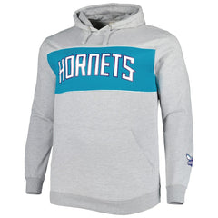 Fanatics Charlotte Hornets Big & Tall Wordmark Pullover Hoodie Heather Gray