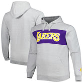 Fanatics Los Angeles Lakers Big & Tall Wordmark Pullover Hoodie Heather Gray