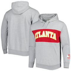 Fanatics Atlanta Hawks Wordmark French Terry Pullover Hoodie Heather Gray