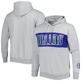 Fanatics Dallas Mavericks Wordmark French Terry Pullover Hoodie Heather Gray