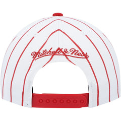 Mitchell & Ness Philadelphia 76ers Hardwood Classics Pinstripe Snapback Hat White