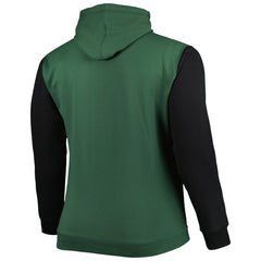 Fanatics Milwaukee Bucks Big & Tall Bold Attack Pullover Hoodie Hunter Green/Black